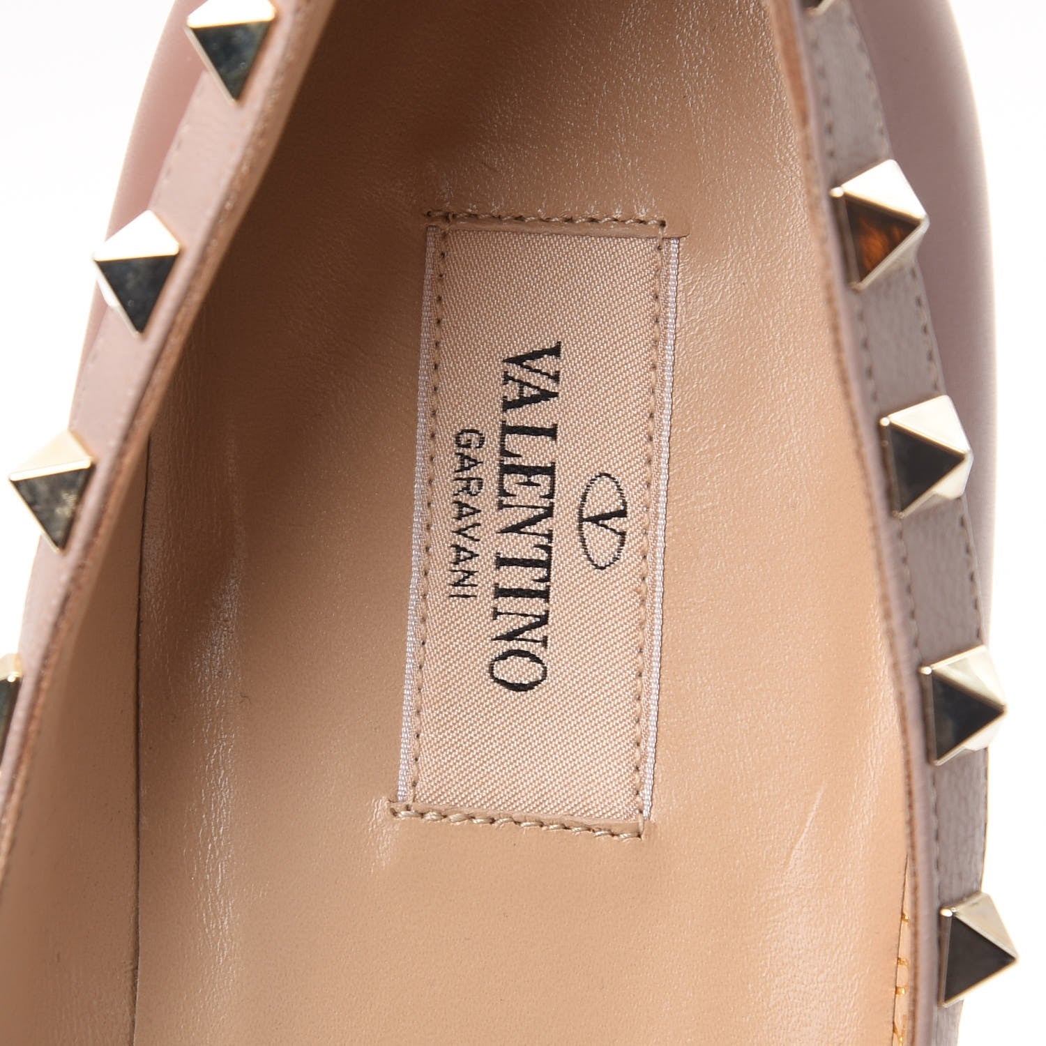Valentino Garavani Nappa Rockstud Ballerina Flats 40 Poudre 7 of 13
