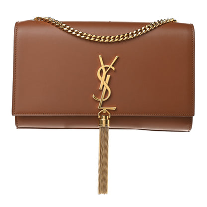 Saint Laurent Smooth Calfskin Medium Classic Monogram Kate Tassel Satchel Fauve 1 of 9