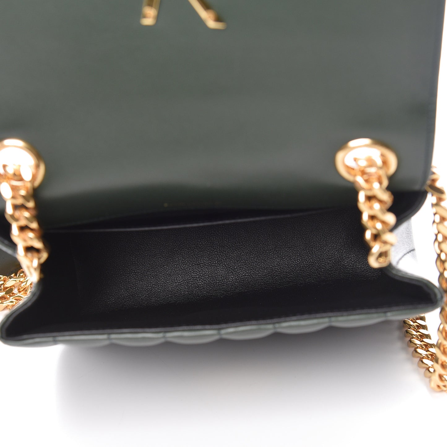 Lambskin Matelasse Monogram Medium Vicky Chain Bag Algae