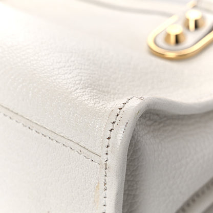 Balenciaga Chevre Gold Metallic Edge Hardware Mini City White 11 of 22
