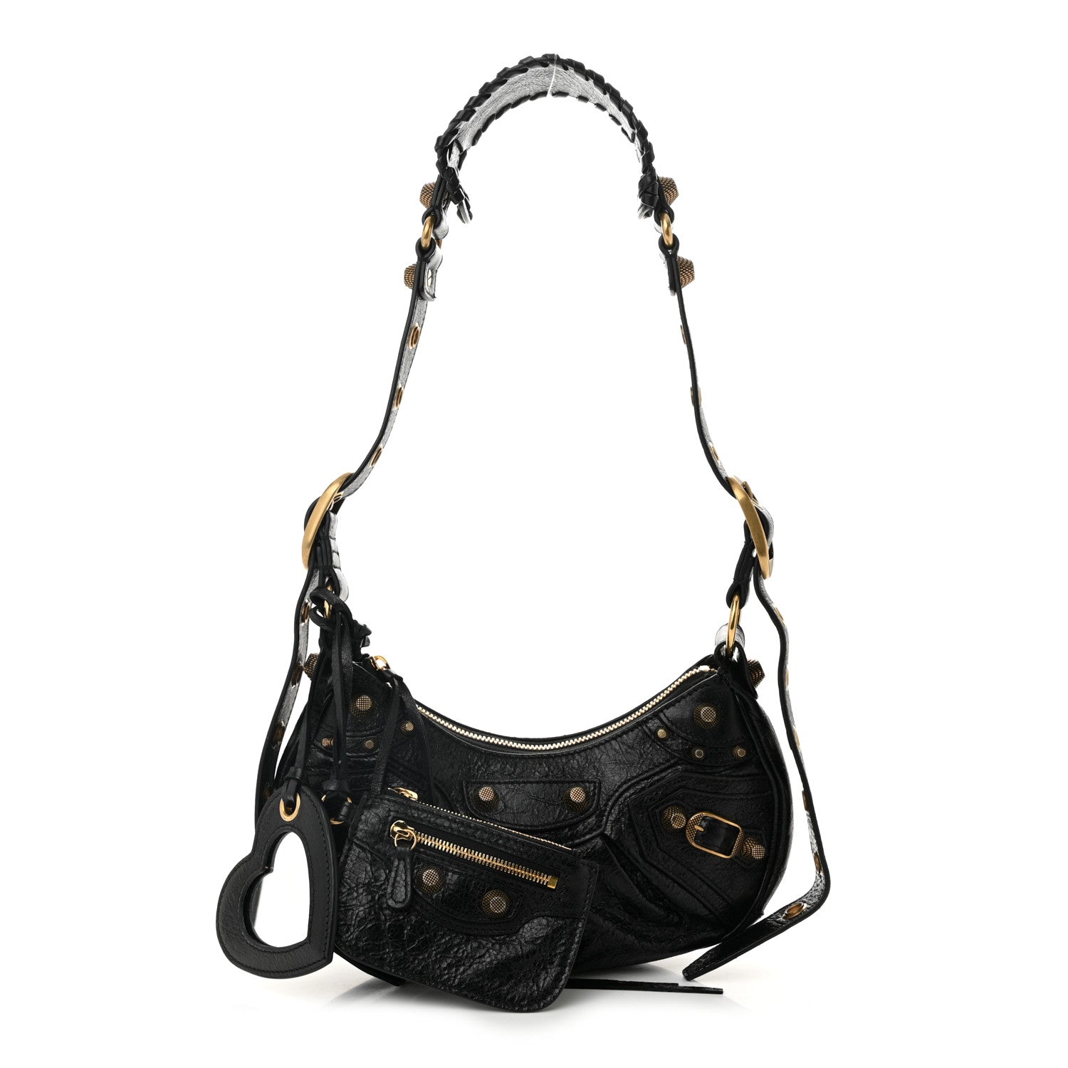 Balenciaga Agneau Arena Le Cagole Shoulder Bag XS Black 3 of 12