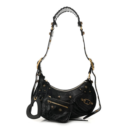Balenciaga Agneau Arena Le Cagole Shoulder Bag XS Black 3 of 12