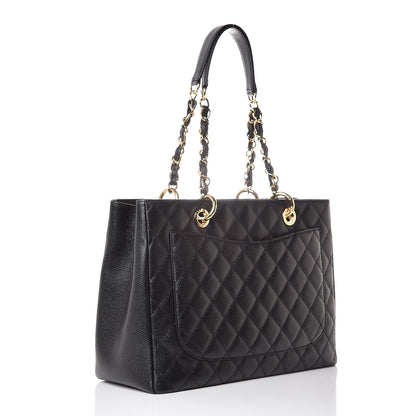 Chanel Caviar Quilted Grand Shopping Tote GST Black 3 of 9