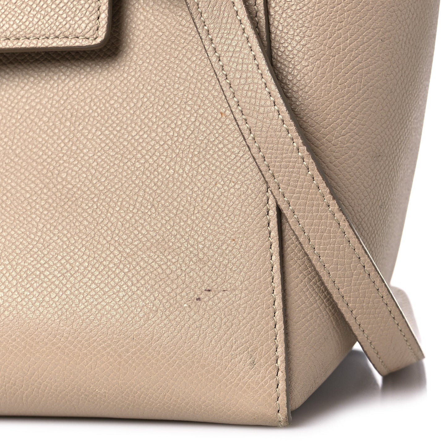 Grained Calfskin Nano Belt Bag Light Taupe