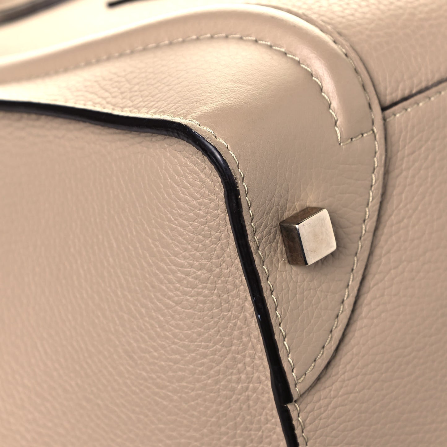 Drummed Calfskin Mini Luggage Dune