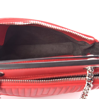 Fendi Shiny Nappa Trapuntata Small DotCom Click Chain Satchel Rojo 6 of 10