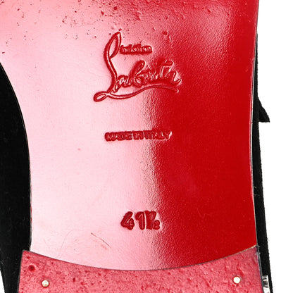 Christian Louboutin Veau Velours Mens No Penny Flat Loafers 41.5 Black 6 of 7