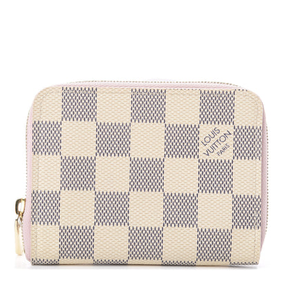 Louis Vuitton Damier Azur Zippy Coin Purse Rose Ballerine 1 of 5
