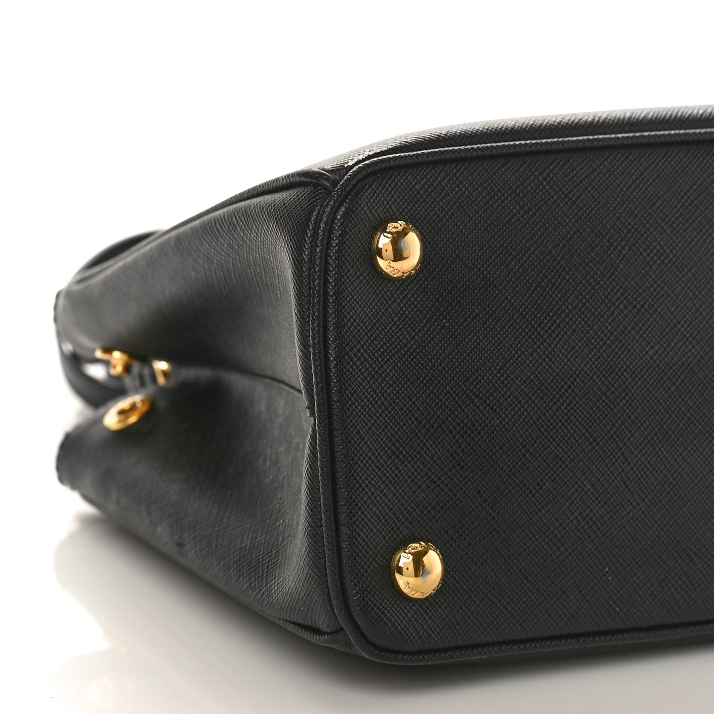 Saffiano Small Galleria Double Zip Tote Black