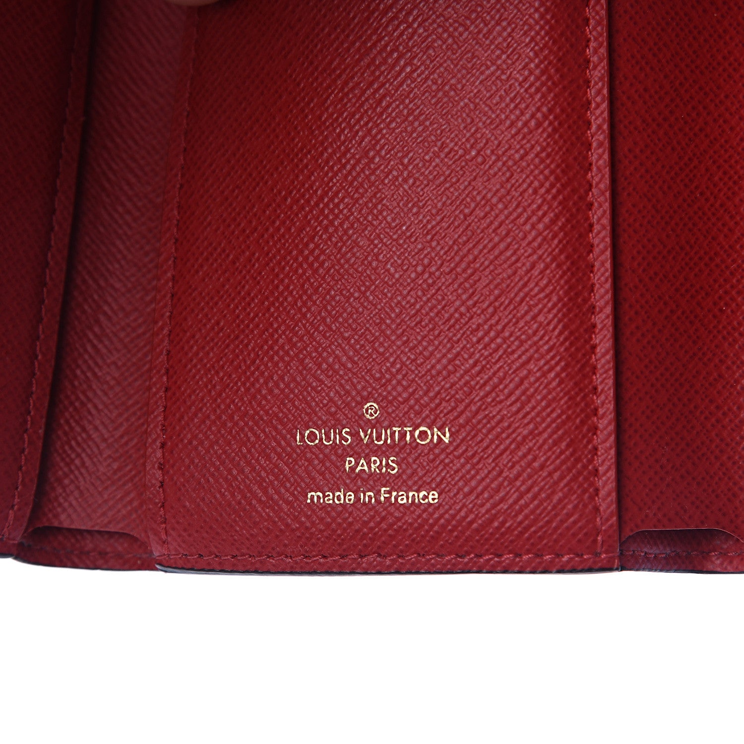 Louis Vuitton Damier Ebene Victorine Wallet Red 5 of 6