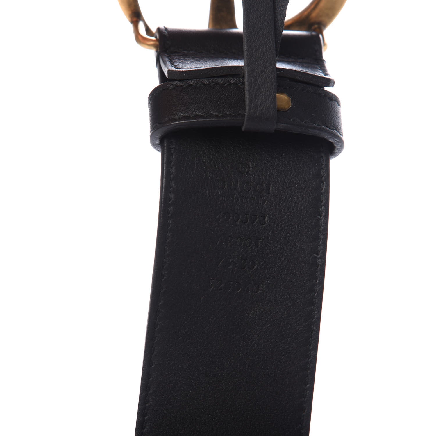 Gucci Calfskin Double G 40mm Belt 75 30 Black 3 of 5