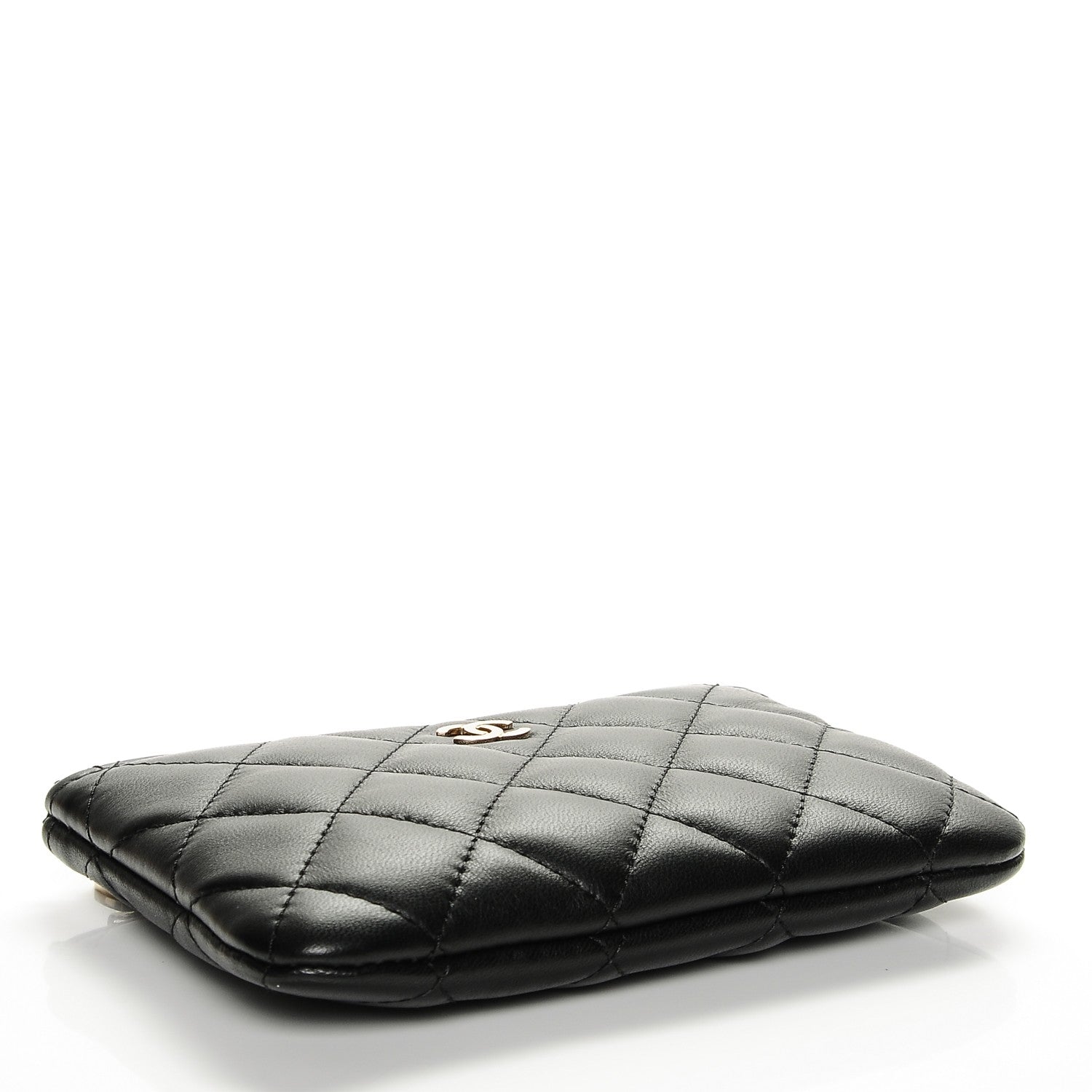 Chanel Lambskin Quilted Small Casino Cosmetic Case Black 4 of 7