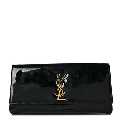 Saint Laurent Patent Classic Monogram Cassandre Clutch Black 1 of 9