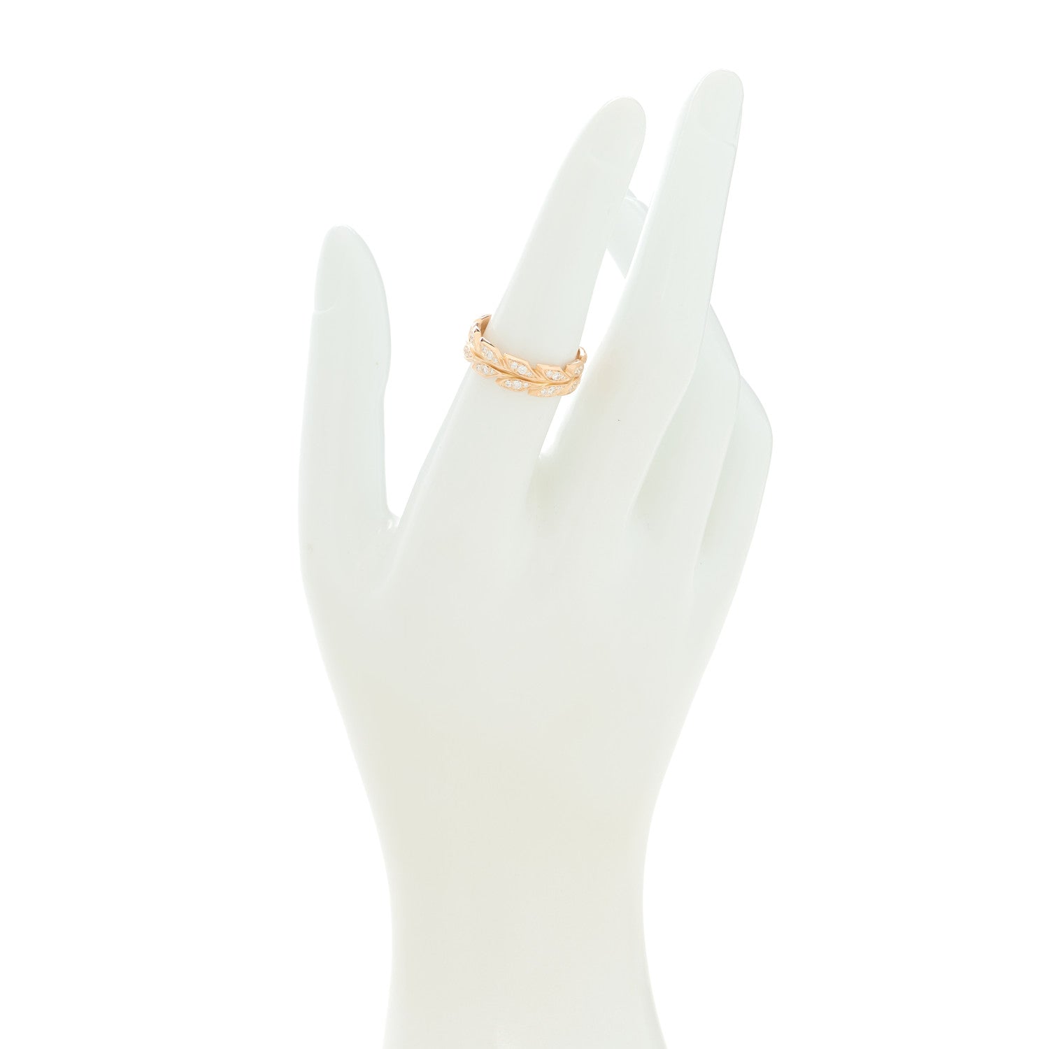 Tiffany 18K Rose Gold Diamond Victoria Vine Band Ring 53 6.5 2 of 5