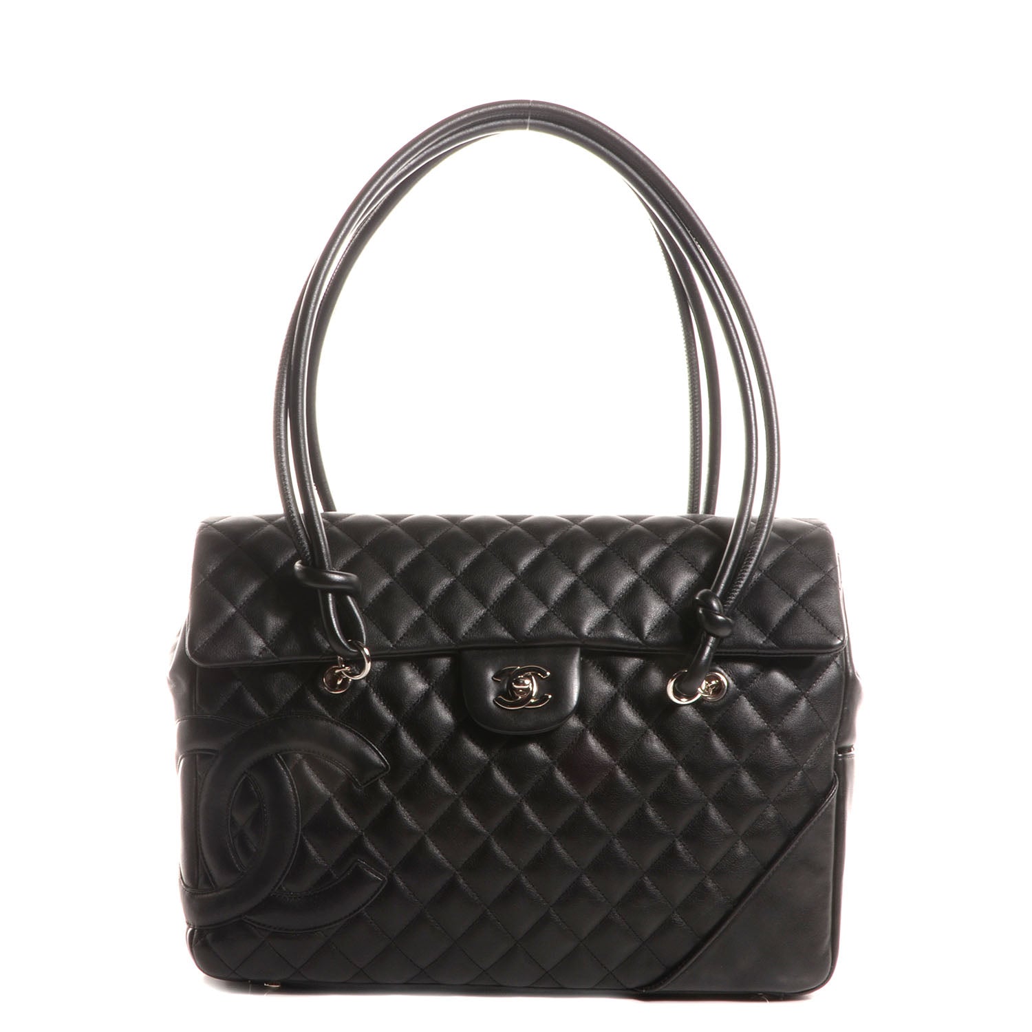 Chanel Calfskin Quilted Large Cambon Flap Black 1 of 8