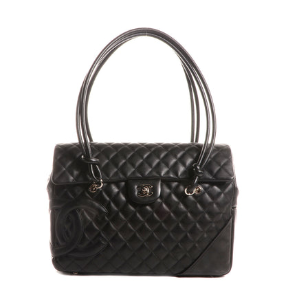 Chanel Calfskin Quilted Large Cambon Flap Black 1 of 8