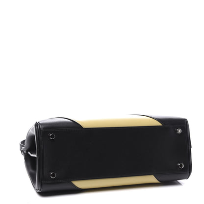 Gucci Smooth Calfskin Diagonal Striped Small Zumi Top Handle Bag Black Beige 3 of 11