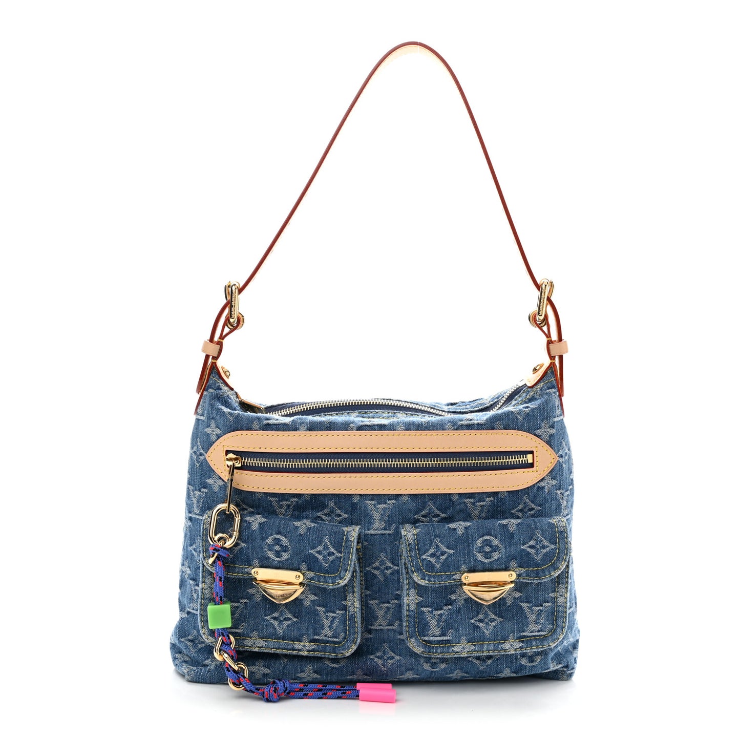 Monogram Denim Baggy PM  Blue