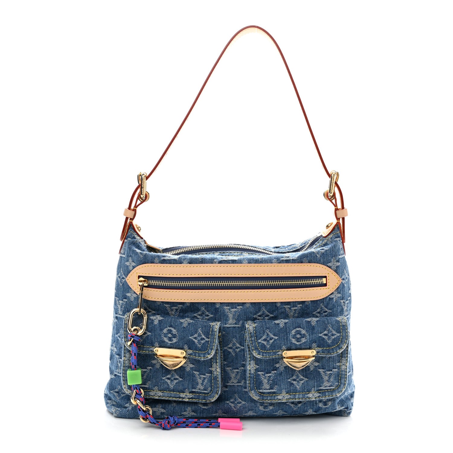Louis Vuitton Monogram Denim Baggy PM  Blue 1 of 9