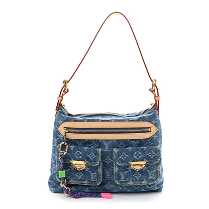 Louis Vuitton Monogram Denim Baggy PM  Blue 1 of 9