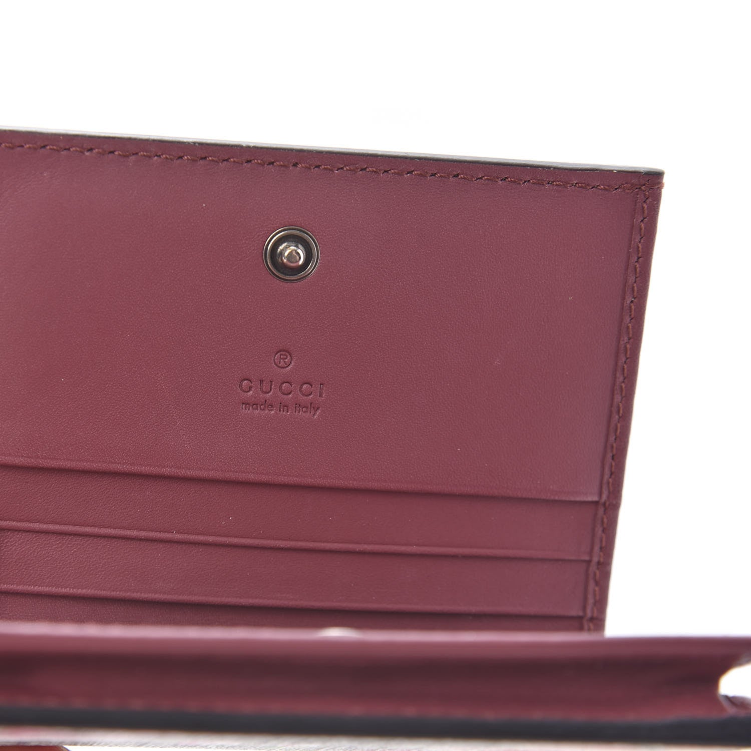 Gucci GG Supreme Monogram Blooms Card Case Beige Multicolor Dry Rose 8 of 10