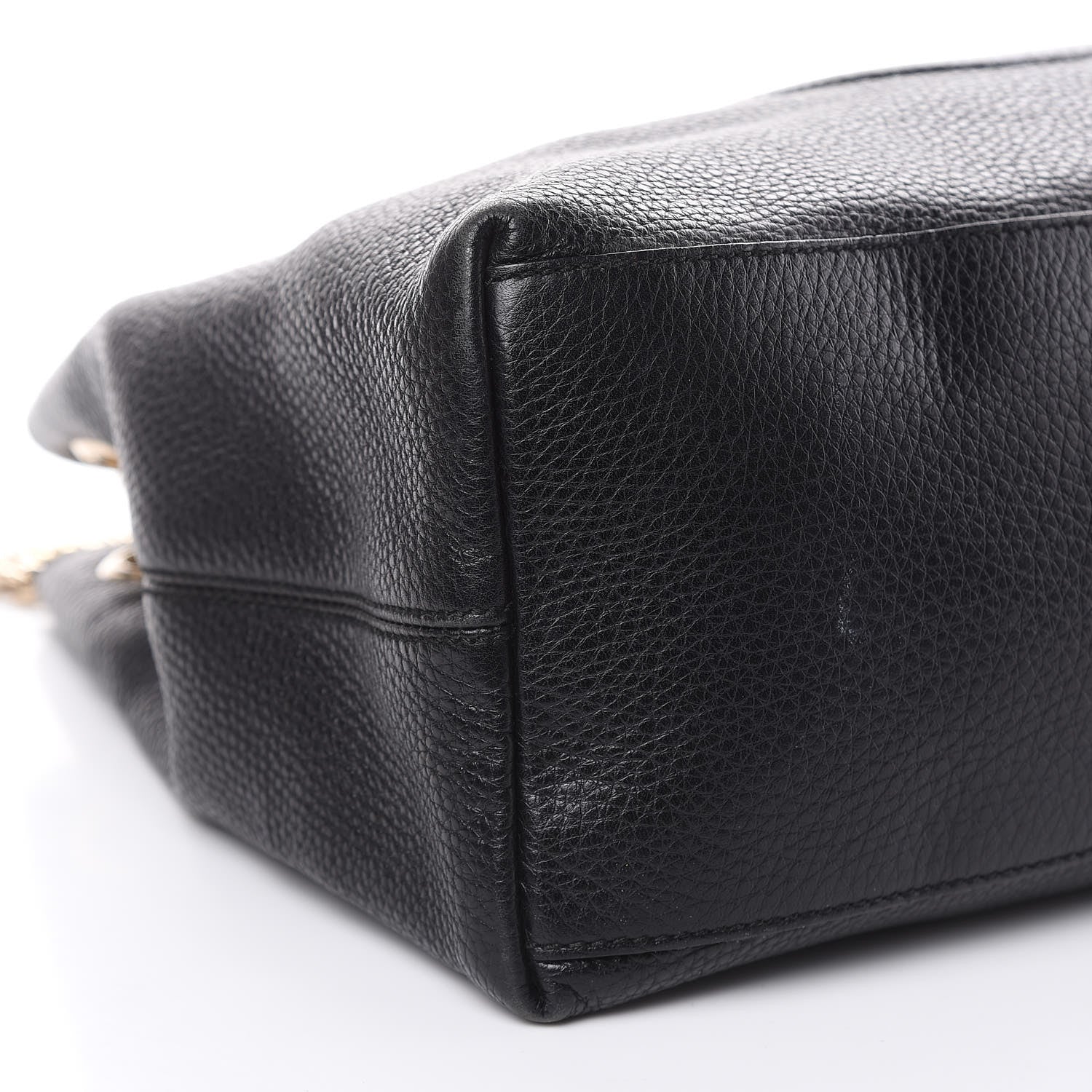 Gucci Pebbled Calfskin Medium Soho Chain Shoulder Bag Black 8 of 14