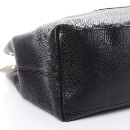 Gucci Pebbled Calfskin Medium Soho Chain Shoulder Bag Black 8 of 14