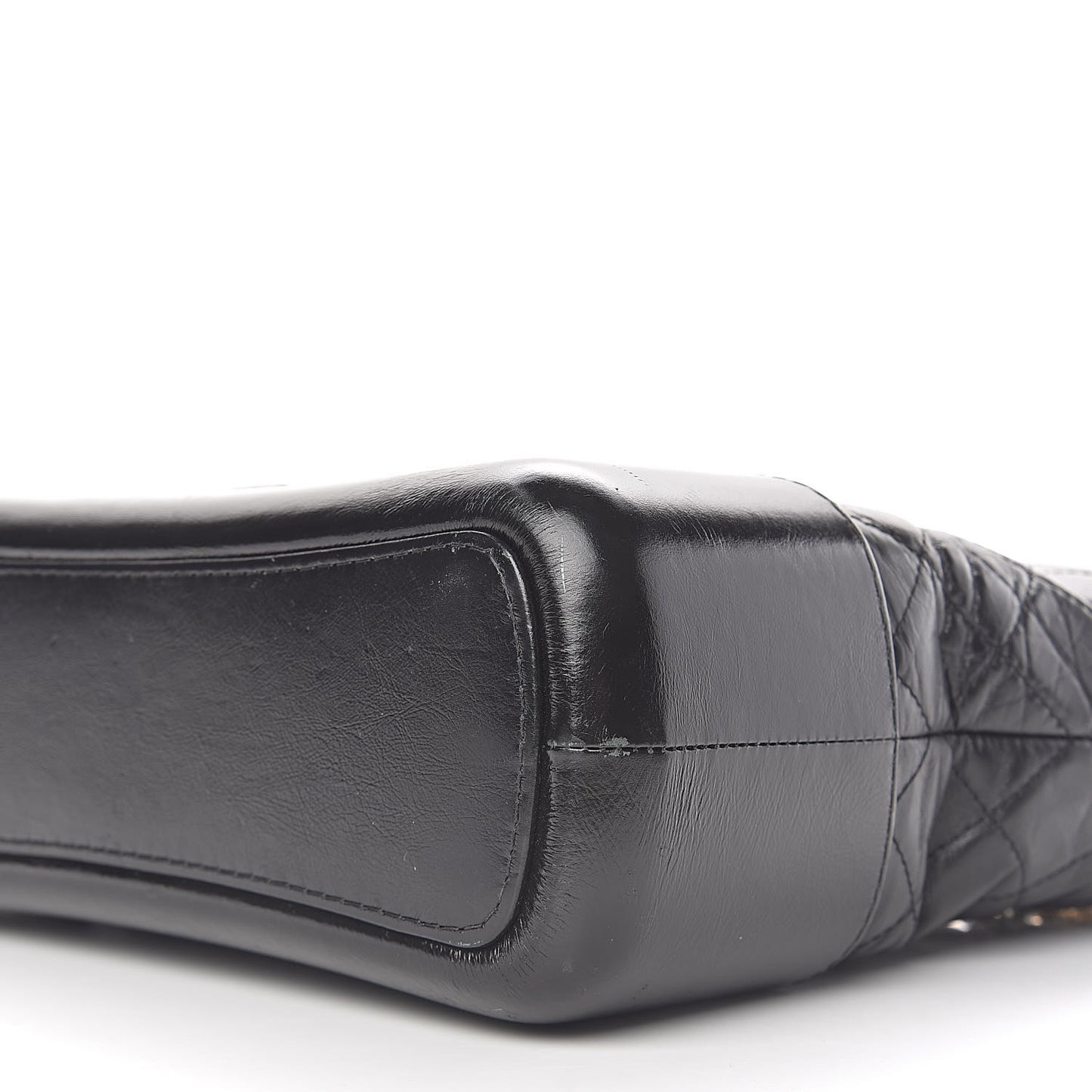 Aged Calfskin Quilted Medium Gabrielle Hobo Black