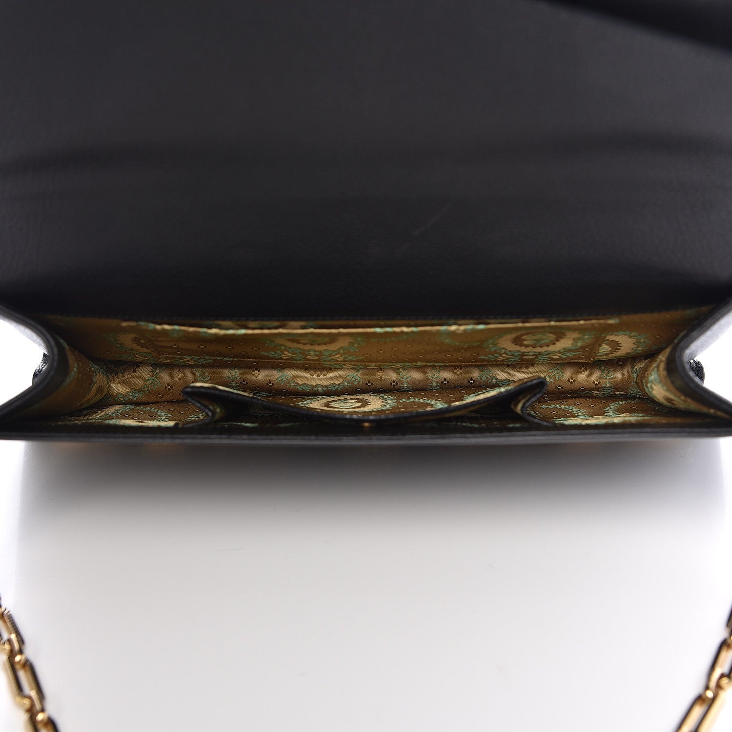 Gucci Calfskin Snakeskin Studded Medium Ottilia Top Handle Bag Black 5 of 13
