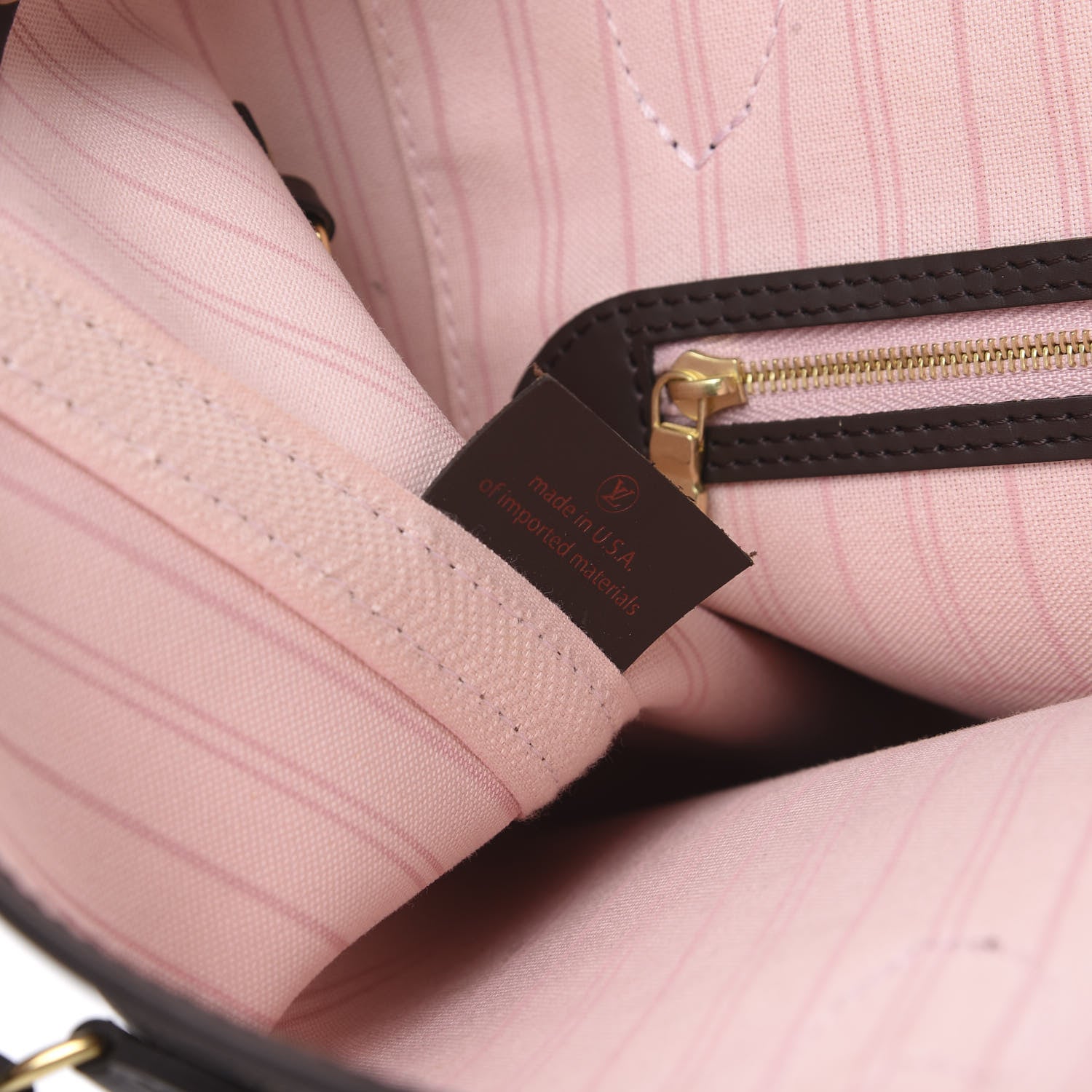 Louis Vuitton Damier Ebene Neo Neverfull MM Rose Ballerine 6 of 14