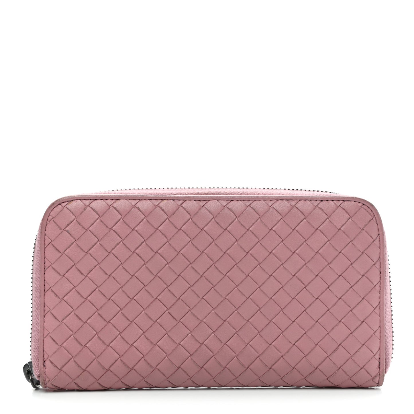 Nappa Intrecciato Zip Around Wallet Mallow