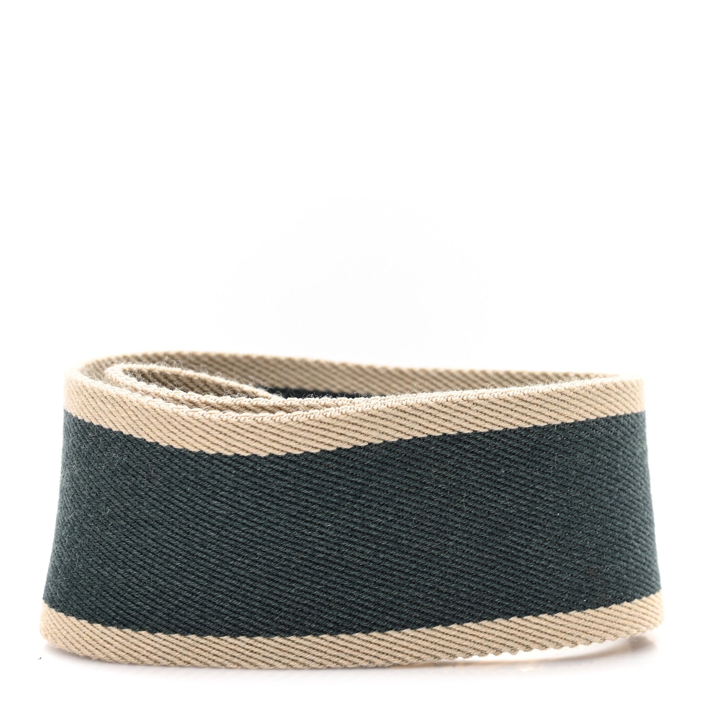 Jacquard Wool Logo Short Strap Green Natural