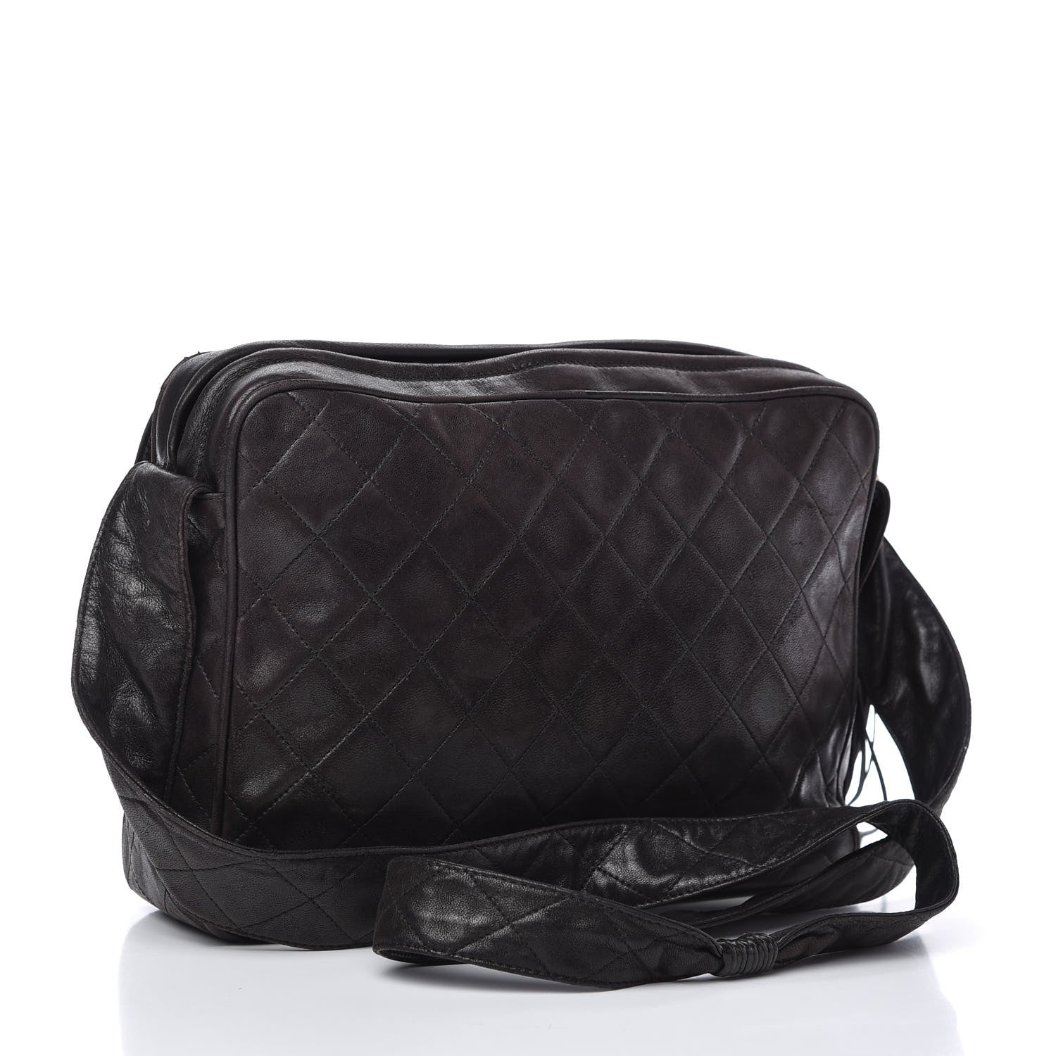 Chanel Lambskin Quilted Tassel Flap Camera Case Brown 3 of 13