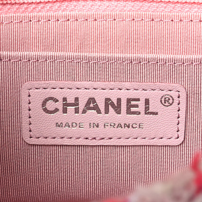 Chanel Tweed Quilted Mini Rectangular Flap Light Pink Silver Blue 6 of 10