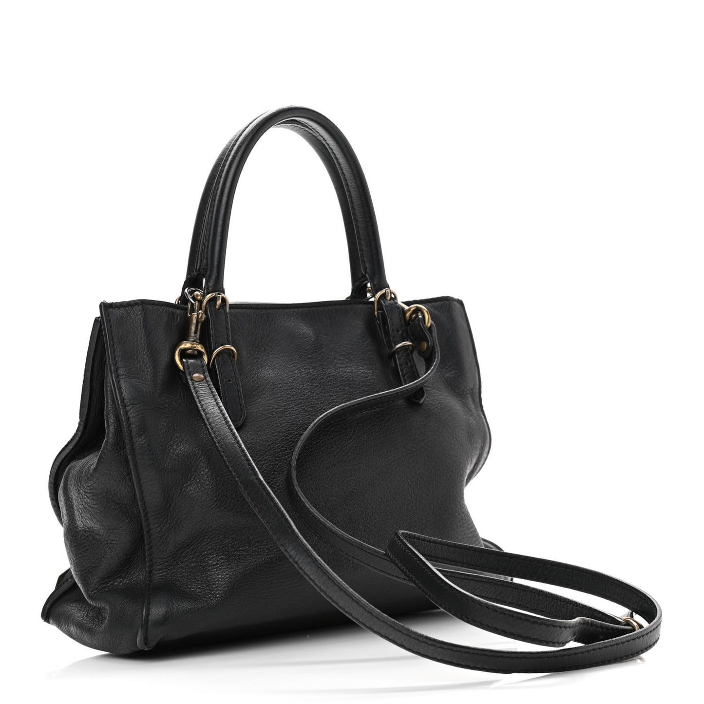 Calfskin Papier Mini A4 Tote Black