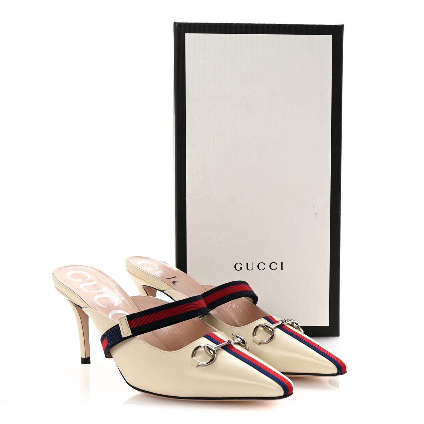 Malaga Kid Sylvie Web Cross Strap Mid-Heel Slides 38 Vintage White