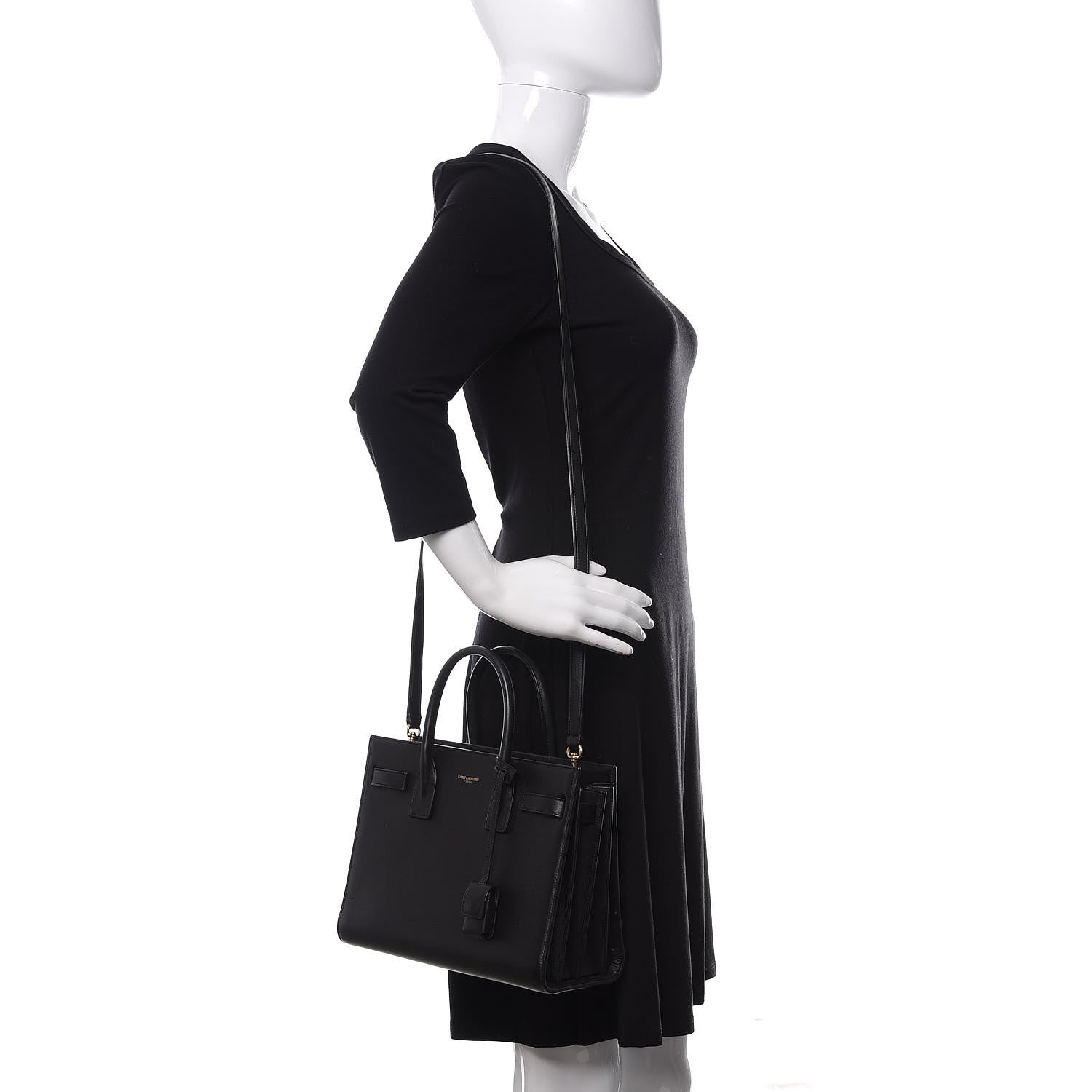 Saint Laurent Calfskin Baby Sac De Jour Black 2 of 9