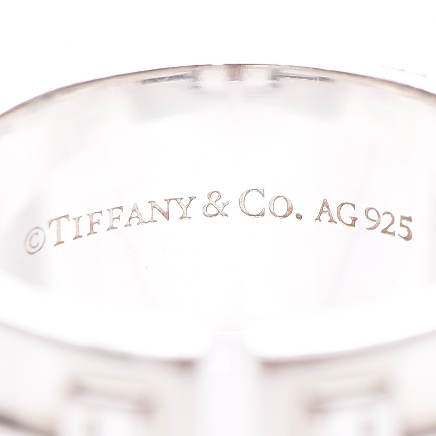 Tiffany Sterling Silver T Cutout Ring 60 9 5 of 10