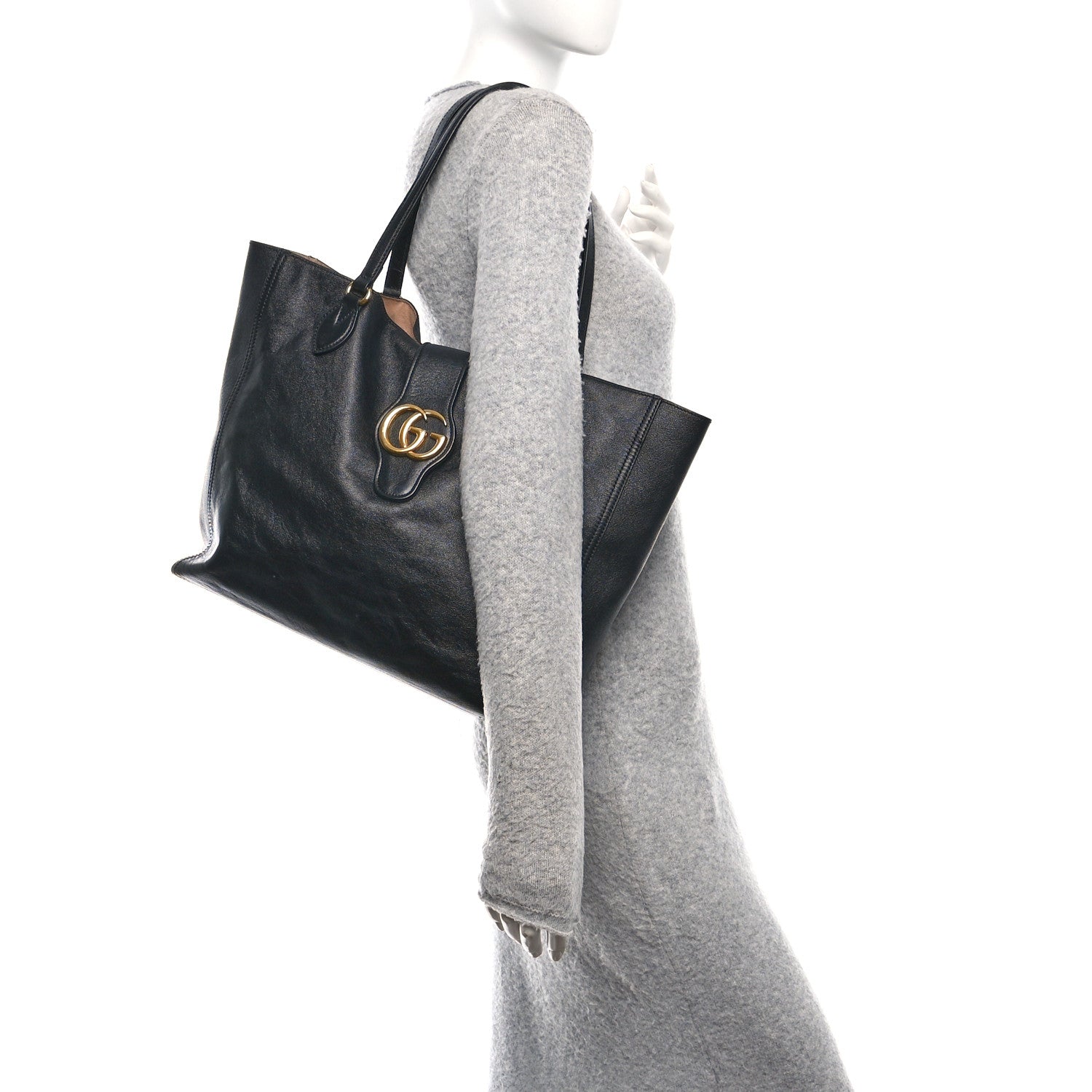 Gucci New Sakai Calfskin Lux Medium Dahlia Tote Black 3 of 12