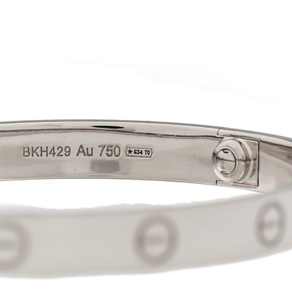 Cartier 18K White Gold LOVE Bracelet 17 3 of 8