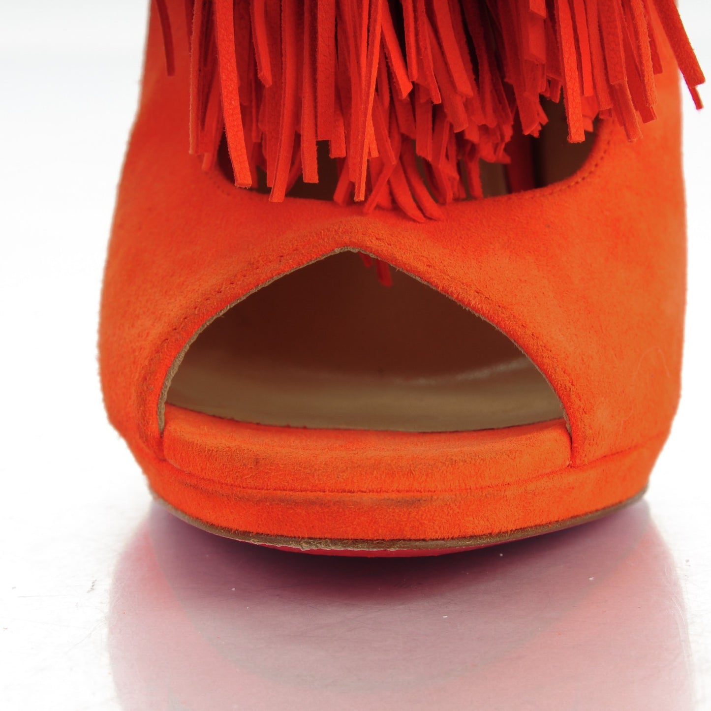 Suede Fringe Otoka 120 Booties 37 Capucine