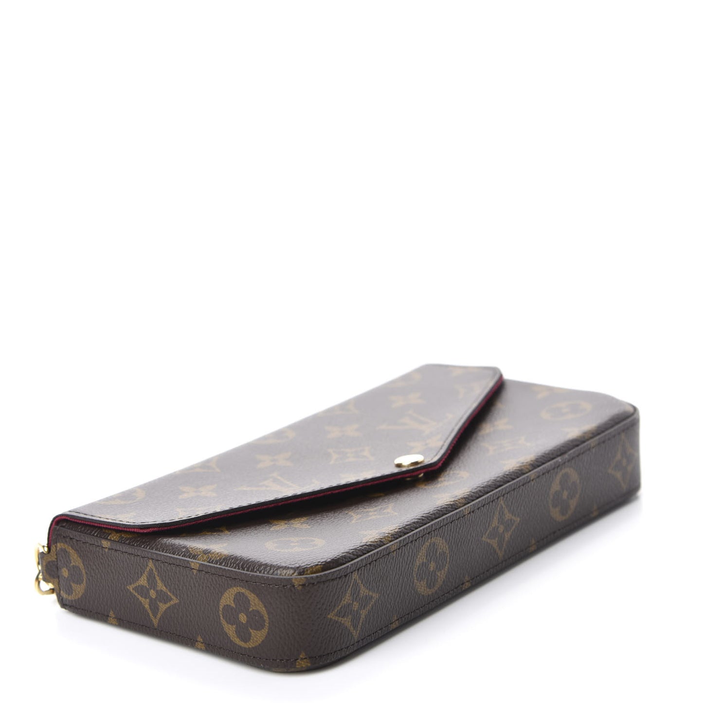 Monogram Pochette Felicie Chain Wallet Fuchsia