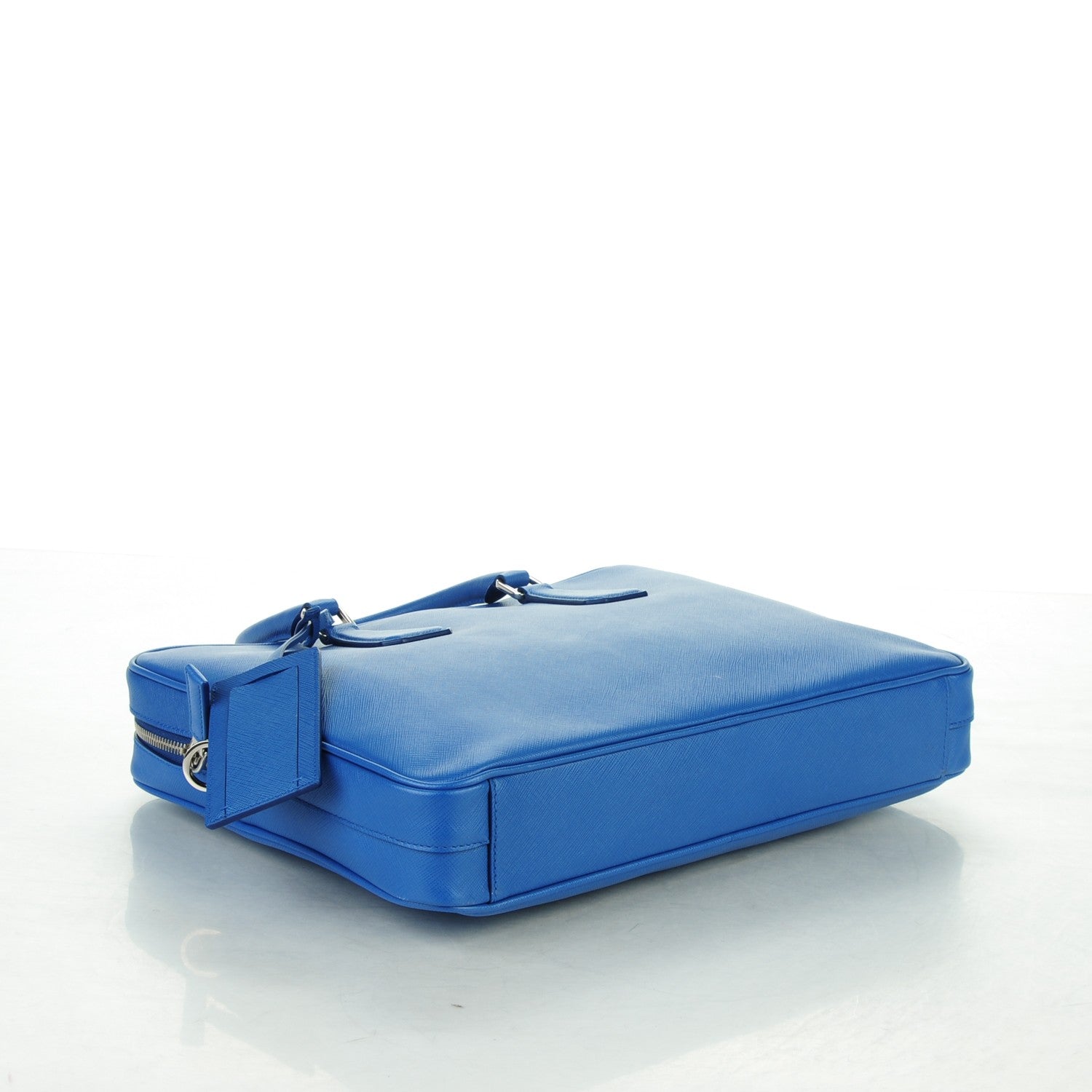 Prada Saffiano Travel Briefcase Azzurro 4 of 9