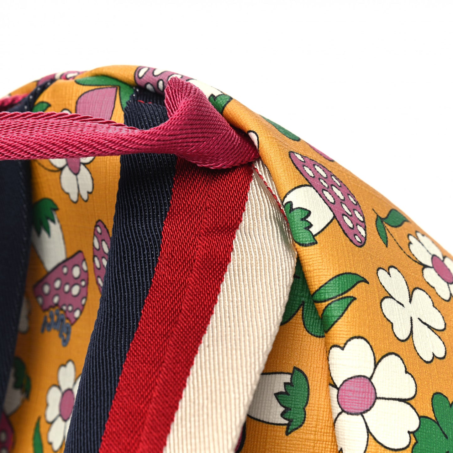 Canvas Childrens Flower Mushroom Print Backpack