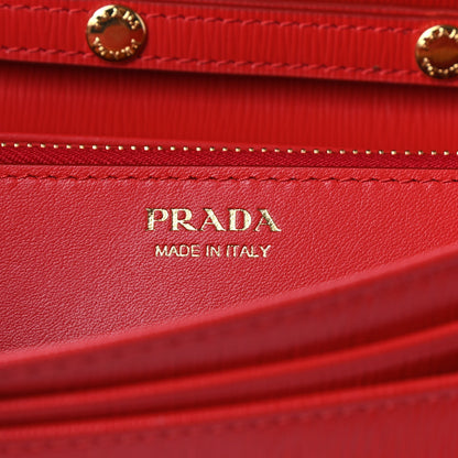 Prada Vitello Move Metal Oro Chain Wallet Lacca 5 of 5