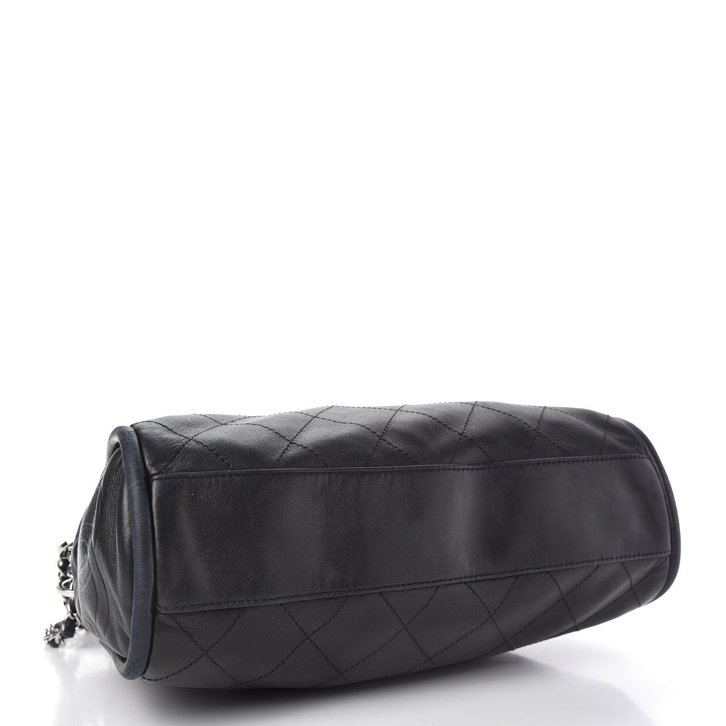 Lambskin Stitched Small Ultimate Soft Tote Black