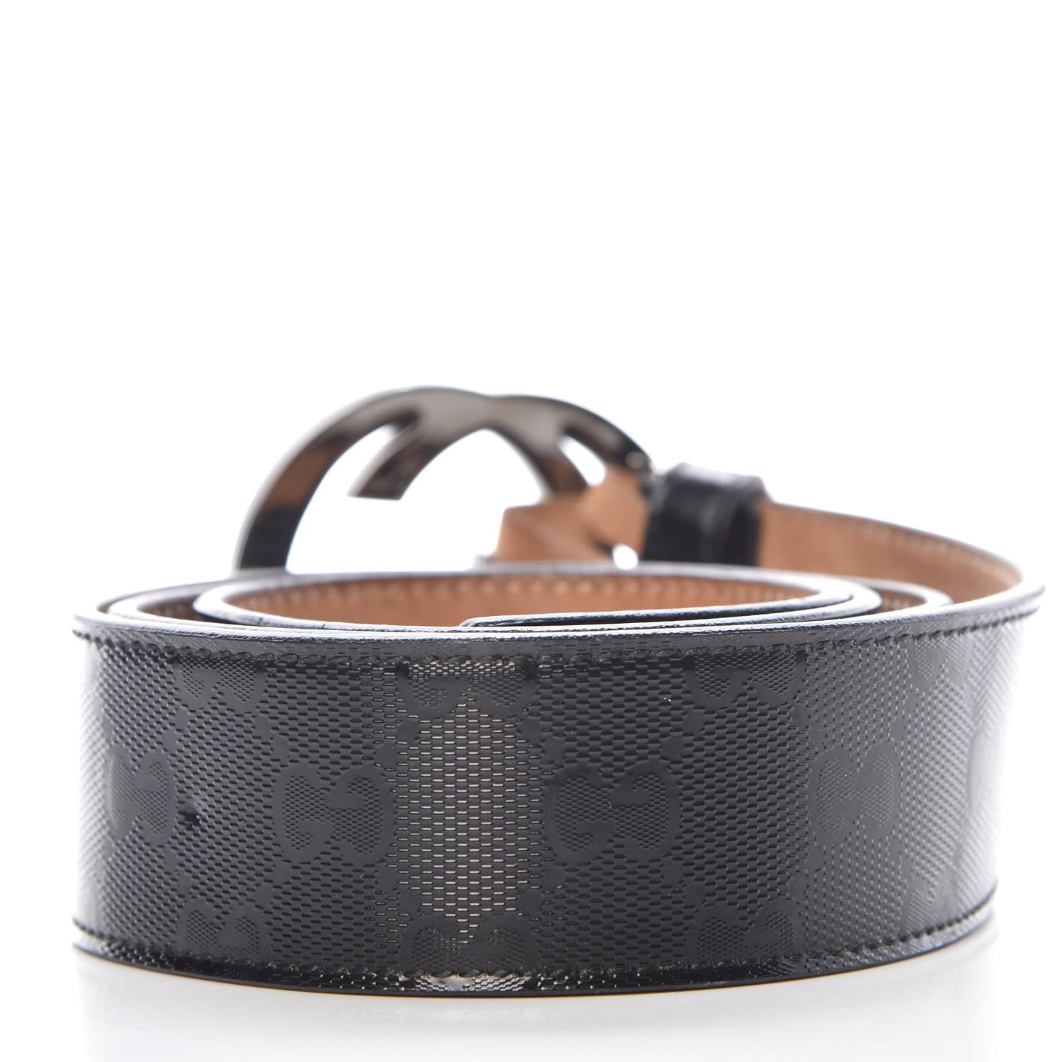 Gucci Imprime Monogram Interlocking G Belt 90 36 Black 3 of 12