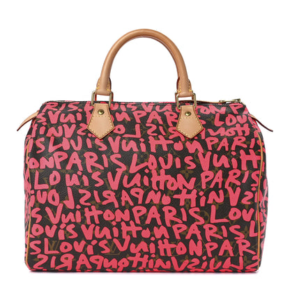 Louis Vuitton Monogram Graffiti Speedy 30 Fuchsia 1 of 11