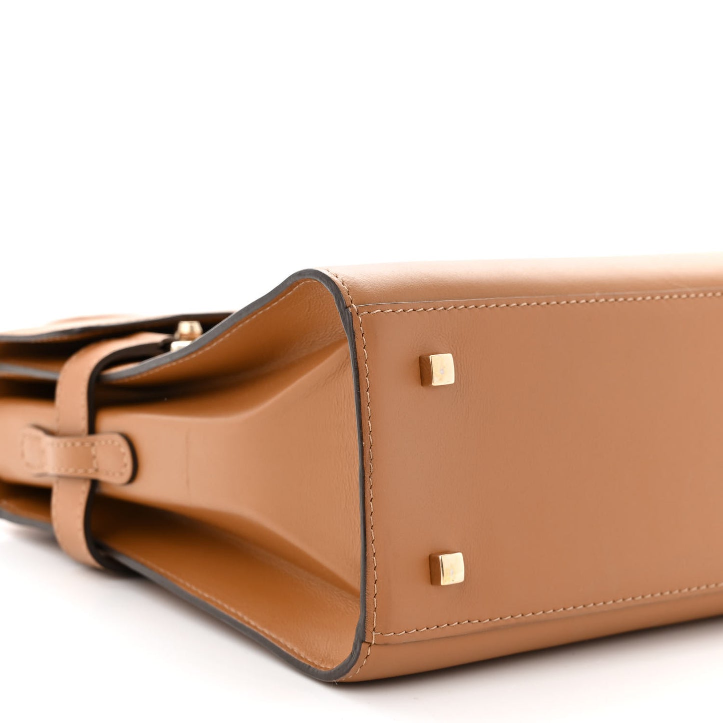 Calfskin MM Tempete Satchel Camel