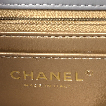 Chanel Lambskin Quilted Mini Rectangular Pearl Crush Flap Grey 6 of 9
